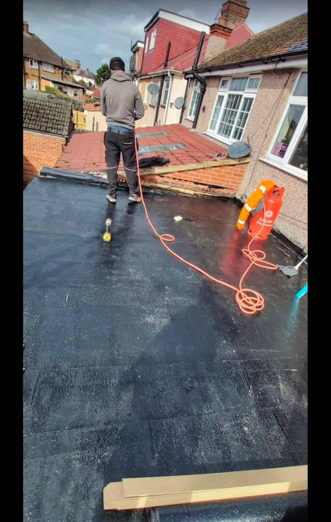 flat roof install