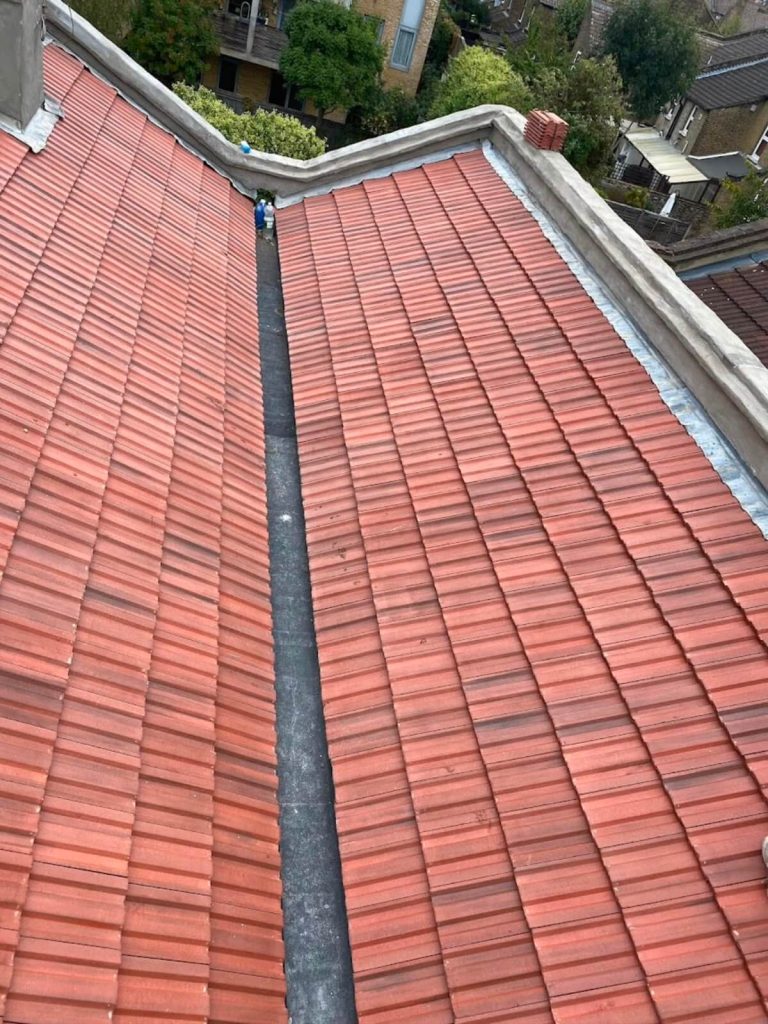 new tile roof and gulley