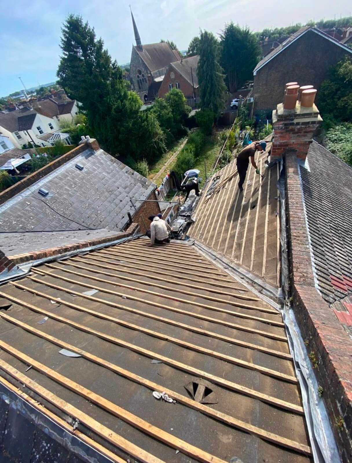 ripping out an old roof